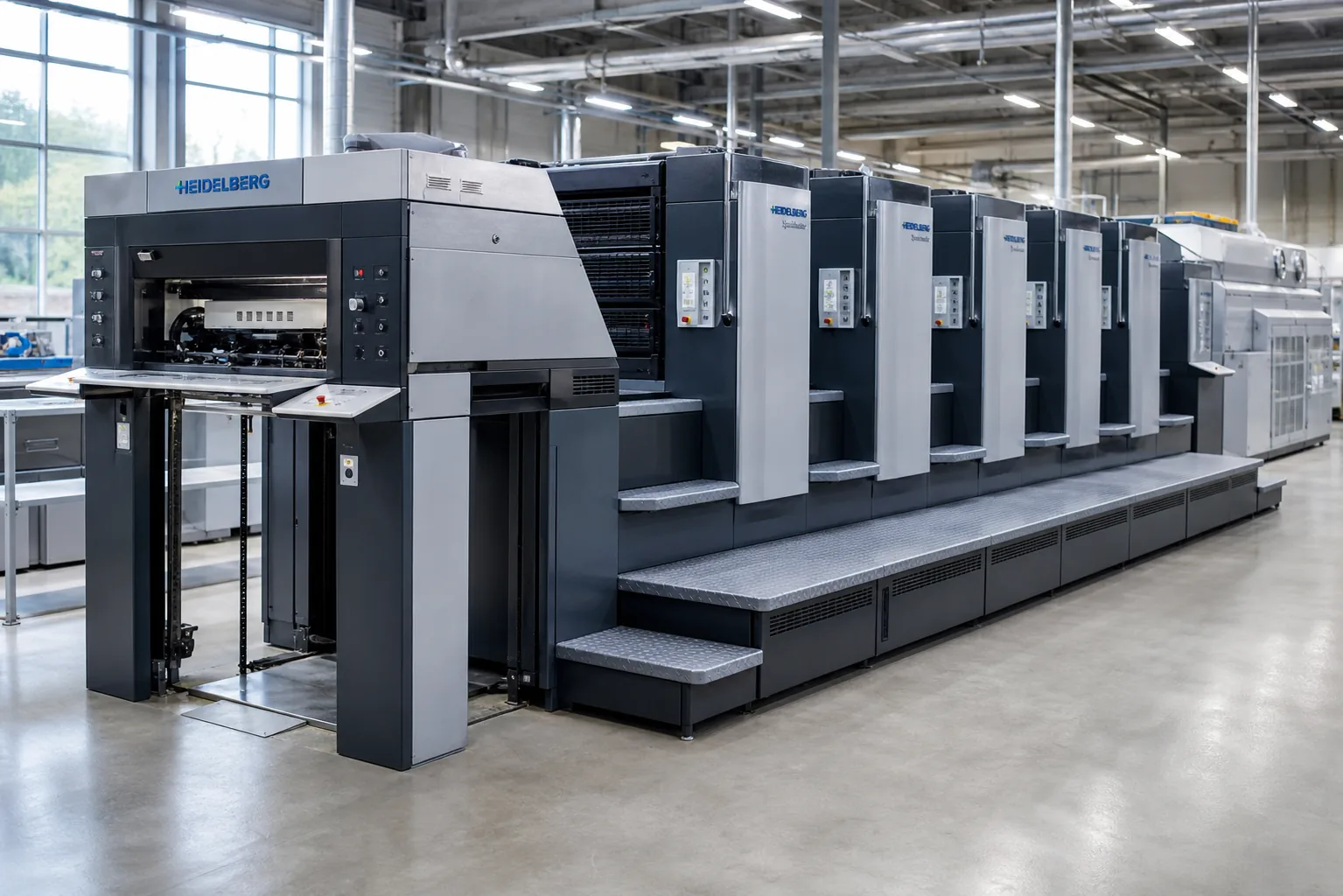 Heidelberg SM102, 6 colour with inline coater